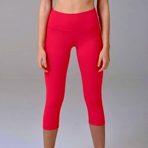 Red peak-a-boo crop legging (50% off discounted price, sales end 1/14)